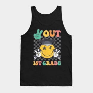 Peace Out 1st Grade Graduation Last Day School First Grade Tank Top